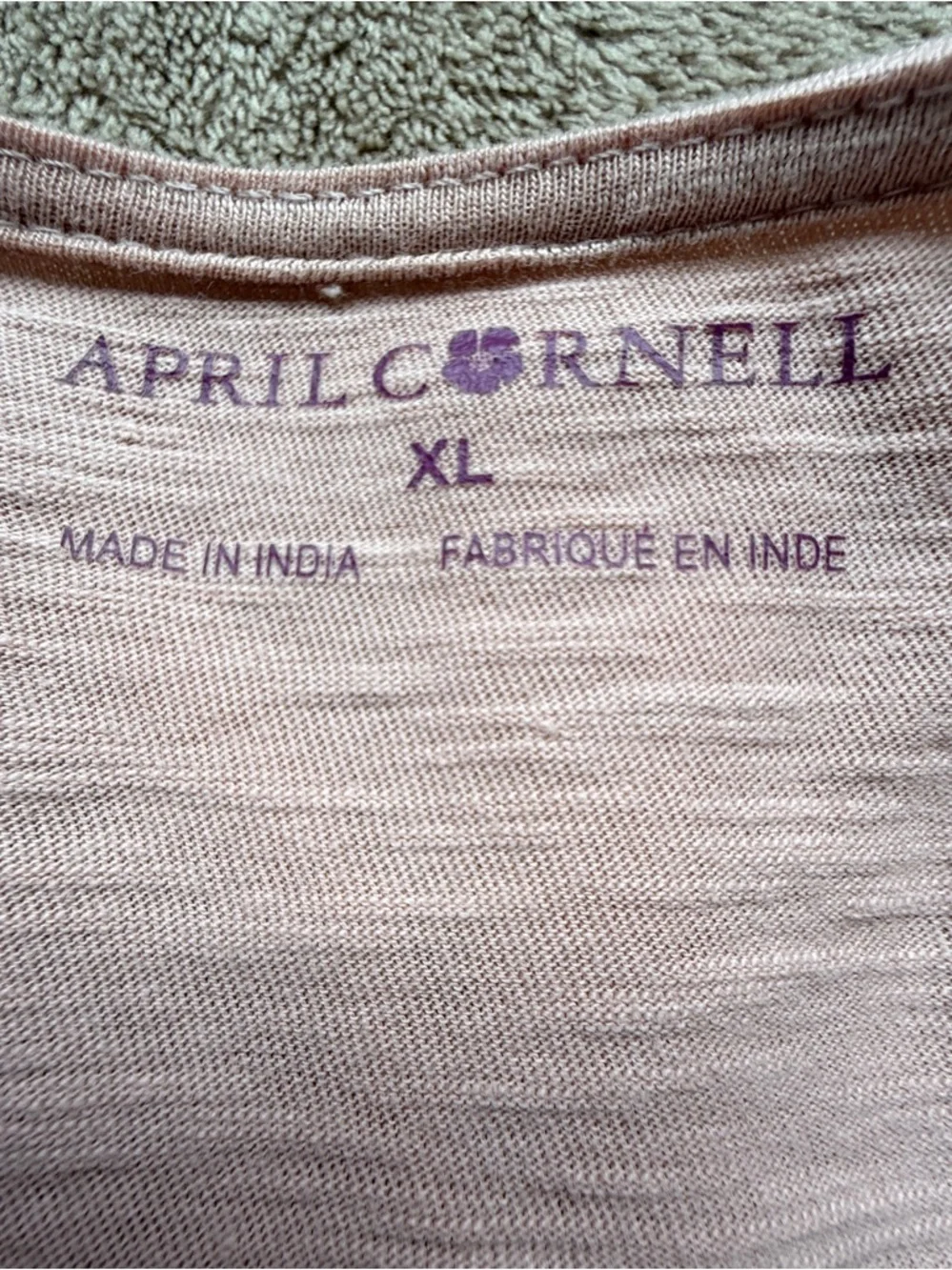 April Cornell Dusty Rose Crochet Lace Trim Open Front Cardigan XL Boho - Picture 10 of 13